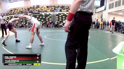 157 lbs Semifinal - Tyler Rowles, NORTH ROYALTON vs Phil Partin, MANCHESTER
