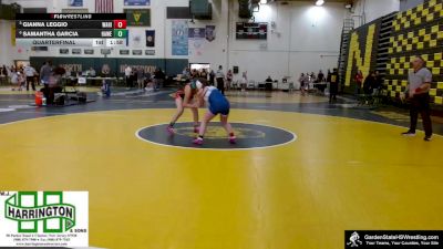 132 lbs Quarterfinal - Gianna Leggio, Warren Hills vs Samantha Garcia, Hamilton West