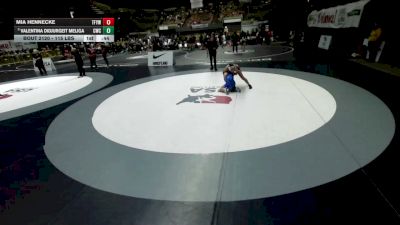 115 lbs Quarters - Valentina Didjurgeit Meliga, Cardinal Wrestling Club vs Mia Hennecke, Team Fearless Youth Wrestling