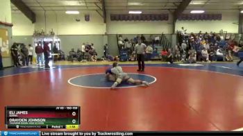 150 lbs Round 2 - Drayden Johnson, Thunder Basin High School vs Eli James, Burns