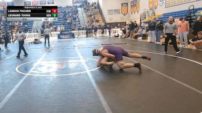 215 lbs Quarterfinals (8 Team) - Leonard Young, Hernando vs Landon Fischer, Cocoa Beach