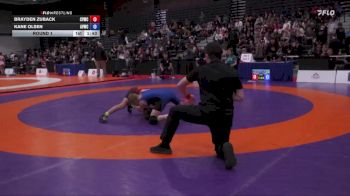 48kg Round 1 - Brayden Zuback, Cowichan Valley Wrestling Club vs Kane Olsen, Alberni Valley Wrestling Club