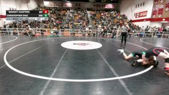 138 lbs Champ. Round 2 - Bennett Sanford, Greybull/Riverside vs Christopher Diaz, Kelly Walsh
