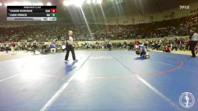 B3A-138 lbs Quarterfinal - Kason Scruggs, Hennessey vs Luke Prince, Vinita