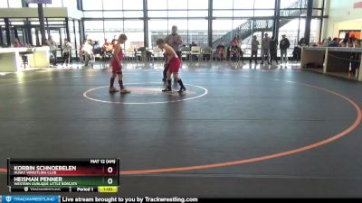 B-15 lbs Quarterfinal - Korbin Schnoebelen, Husky Wrestling Club vs Heisman Penner, Western Dubuque Little Bobcats