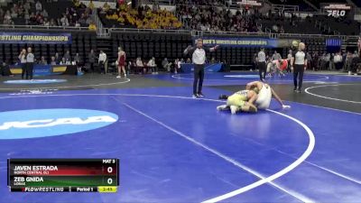 174 lbs 7th Place Match - Javen Estrada, North Central (IL) vs Zeb Gnida, Loras