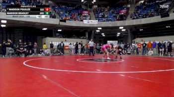 125 lbs Champ. Round 2 - Madison Peaslee, Westville vs Madison Bradley, Unattached