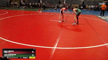 115 lbs Finals (8 Team) - Levi Kerzman, Paynesville vs Ben Drietz, Canby