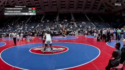 215-1A 1st Place Match - Tucker Buchanan, Rabun County vs TYSHON WIGGINS, Commerce Hs