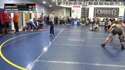 138 lbs Consy 5 - Andrew Rush, Trinity vs Carter Crumm, Ben Logan