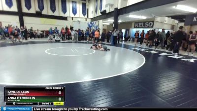 110lbs Cons. Round 1 - Sayil De Leon, Kennewick (Girls) vs Anna O`Loughlin, West Salem