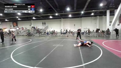 109 lbs Consolation - Isabelle Chen, Unattached vs Mia Alejo, San Diego Move