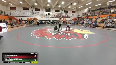 166-169 lbs Round 2 - Willow Anderson, Tongue River vs Jane Draznin, Sheridan