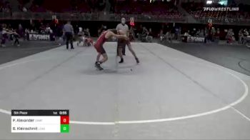 123 lbs 5th Place - Peyton Alexander, Camel Kids vs Braeden Kleinschmit, League Of Heroes