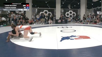 140 lbs Cons. Sub-semis - Saige McCleery, Mat Demon Wrestling Club vs Jordyn Parker, Silverback Wrestling Club