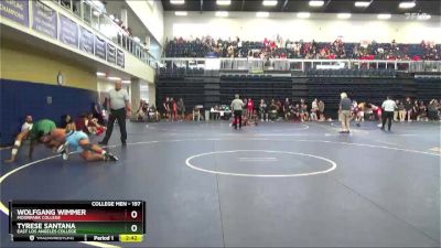 197 lbs Cons. Round 3 - Tyrese Santana, East Los Angeles College vs Wolfgang Wimmer, Moorpark College