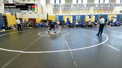 285 lbs Finals (8 Team) - Liam Higgins, Wellington Community Hs vs Daguy Massillon, South Dade