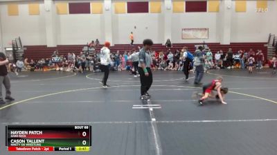 58 lbs Cons. Semi - Hayden Patch, Hard Rock vs Cason Tallent, Ninety Six Wrestling