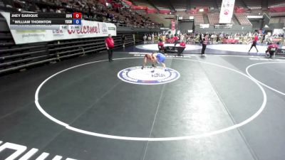 61 lbs Cons. Quarters - Jhey Sarique, South San Francisco Gator WC vs William Thornton, Yuba Sutter Combat Wrestling Club
