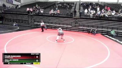 285 lbs Cons. Round 2 - Tyler Rawlings, Spanish Fork vs Dallas Vance, Kearns