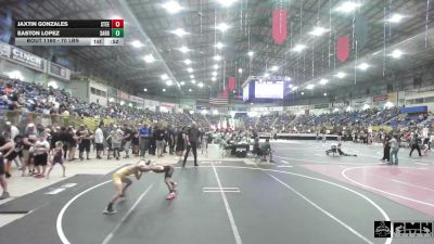 70 lbs Semifinal - Jaxtin Gonzales, Steel City Reloaded WC vs Easton Lopez, Sargent Farmers