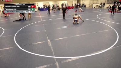 14U - 120 lbs Cons. Round 5 - Reid Carter, Flat Earth Wrestling Club vs Ryder Refsland, Pinnacle Wrestling Club