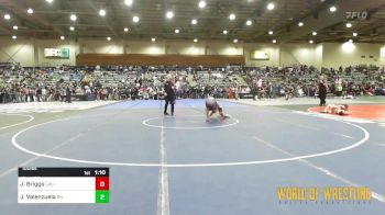 100 lbs Quarterfinal - Jessiah Briggs, California Grapplers vs Jessie Valenzuela, Rough House