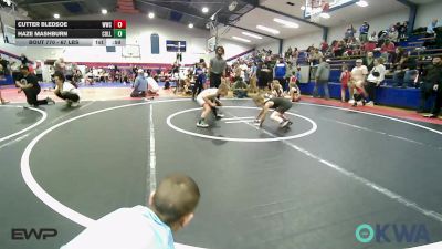 67 lbs Consolation - Cutter Bledsoe, Woodland Wrestling Club vs Haze Mashburn, Collinsville Cardinal Youth Wrestling
