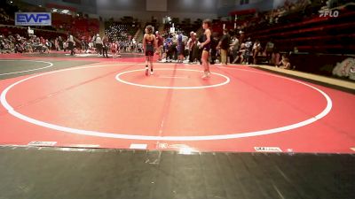 70 lbs Rr Rnd 1 - Brinley Leyba, Team Tulsa Wrestling Club vs Emeree Calkins, Pawhuska Elks Takedown