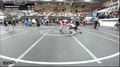 126 lbs Consi Of 8 #2 - Xavier McCauley, Rogers High School Boys vs Presley Wilson, Tulsa Blue T Panthers