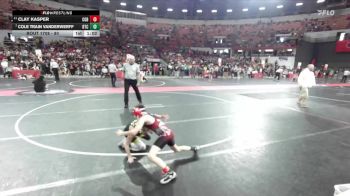 80 lbs Semifinal - Clay Kasper, Kimberly Wrestling Club vs Cole Train Vanderwerff, B.A.M Training Center