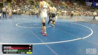 160 lbs Cons. Round 3 - Jax Gums, Bismarck Century vs David Erlandson, Breckenridge/Wahpeton