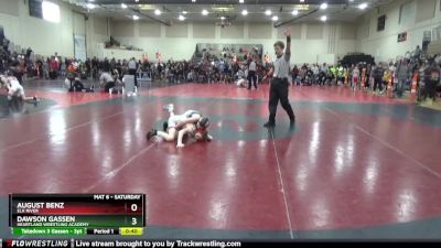 75 lbs Champ. Round 2 - Dawson Gassen, Heartland Wrestling Academy vs August Benz, Elk River