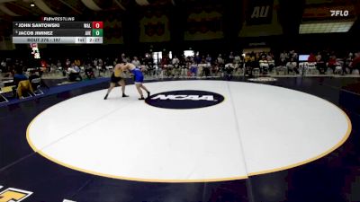 197 lbs Quarterfinal - Jacob Jiminez, Averett vs John Santowski, Washington & Lee
