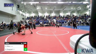 100 lbs Consi Of 8 #2 - Carson Riley, Sperry Wrestling Club vs Zayne Chappell, Tulsa Blue T Panthers