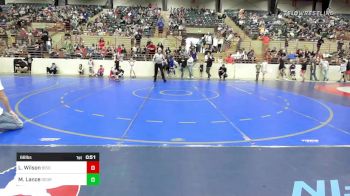 68 lbs Round Of 32 - Lilyana Wilson, Bison Takedown Wrestling Club vs Mattox Rhett Lance, Georgia