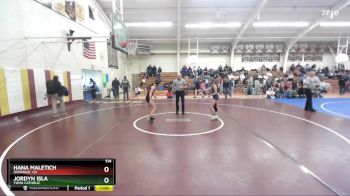 114 lbs Cons. Semi - Jordyn Isla, Yuma Catholic vs Hana Maletich, Durango, CO