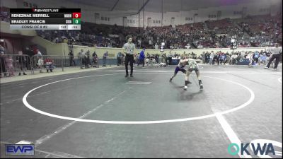 43 lbs Consi Of 8 #2 - Renezmae Merrell, Mannford Pirate Youth Wrestling vs Bradley Francis, Skiatook Youth Wrestling