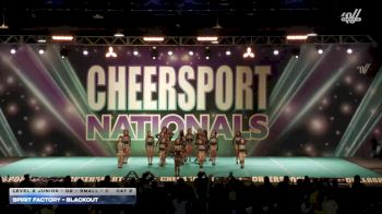 Spirit Factory - Blackout [2026 L2 Junior - D2 - Small - C Day 2] 2026 CHEERSPORT National All Star Cheerleading Championship