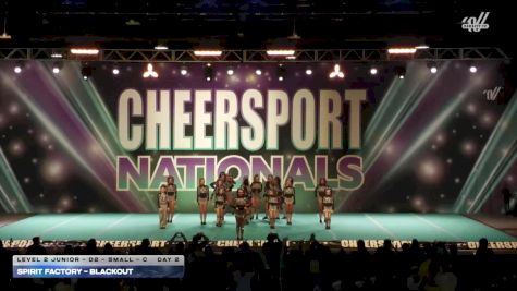 Spirit Factory - Blackout [2026 L2 Junior - D2 - Small - C Day 2] 2026 CHEERSPORT National All Star Cheerleading Championship