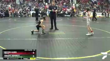63 lbs Quarterfinal - Vincent Bennett, Simmons Academy Of Wrestling vs Brycen Alber, Ares WC