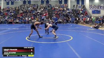126 lbs Cons. Round 6 - Zach Schafer, ELMWOOD vs Grady Francek, Yale HS