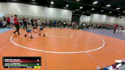 77 lbs Semifinal - Alec Alfortish, Brother Melchior Wrestling Club vs Boston Waldo, Lakeland Wrestling Club