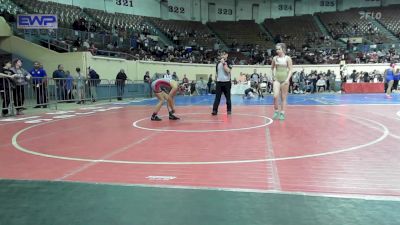 130 lbs Round Of 16 - Libberty Drake, Warner JH vs Persaiiyus Mendoza, Del City