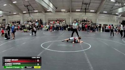 90 lbs Cons. Semi - Gabby Brady, Rampage vs Korbin Hamper, Warhawks