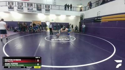 126 lbs Cons. Semi - Denton Nyberg, Greybull MS vs Kade Hoffer, Shoshoni Junior High School