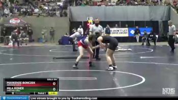 Girls 114 lbs Champ. Round 1 - Mahkenze Bonczek, Rossview Girls vs Mila Risner, Oakland Girls