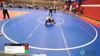 96 lbs Quarterfinal - TJ Patterson, Team Tulsa Wrestling Club vs Axel Booth, Sperry Wrestling Club