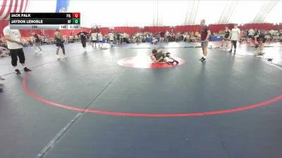120 lbs Placement (16 Team) - Jaydon LeNoble, Weyauwega-Fremont vs Jack Falk, Pulaski