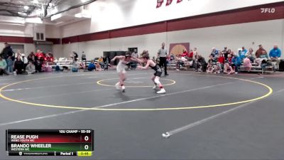 55-59 lbs Round 1 - Brando Wheeler, Western WC vs Rease Pugh, Webo Youth WC